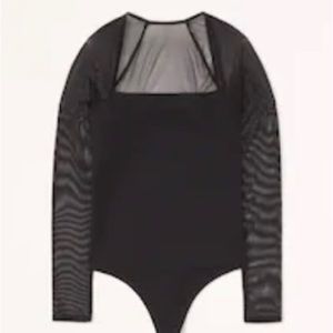 Abercrombie mesh sleeve bodysuit